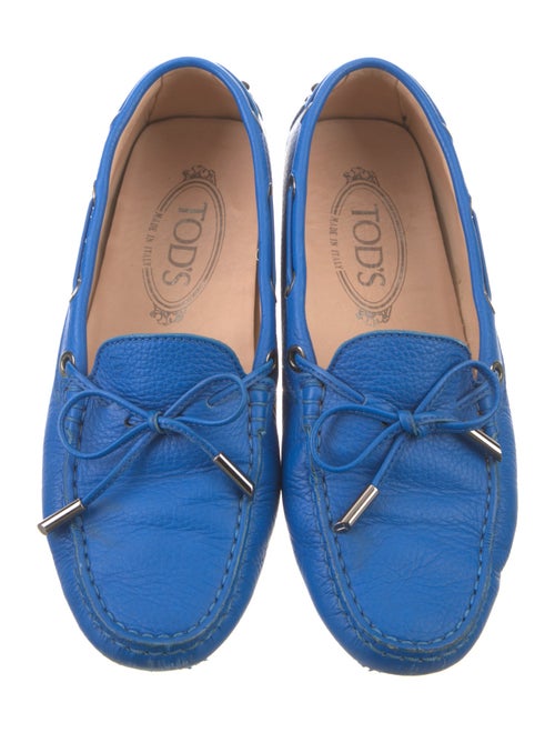 Tod's Leather Bow Accents Loafers