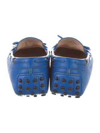 Tod's Leather Bow Accents Loafers