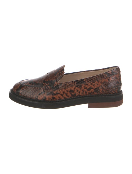 Tod's Leather Animal Print Loafers
