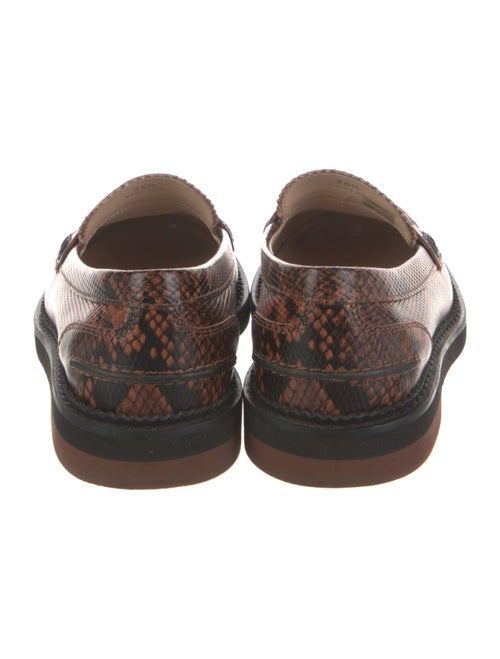 Tod's Leather Animal Print Loafers