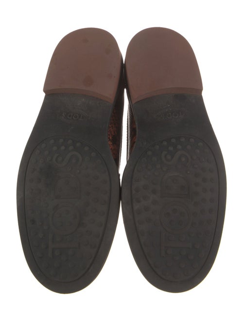 Tod's Leather Animal Print Loafers