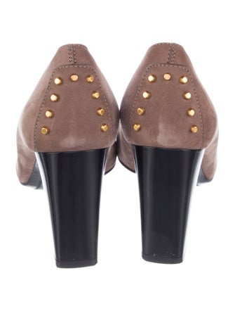 Tod's Suede Studded Accents Pumps