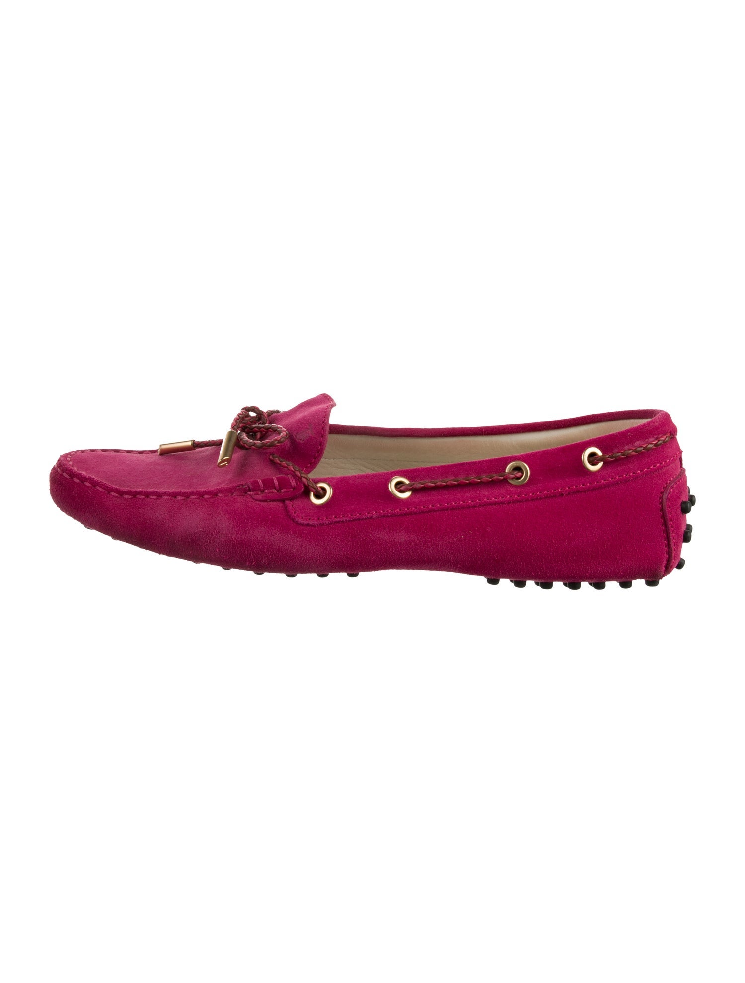 Tod's Suede Bow Accents Loafers