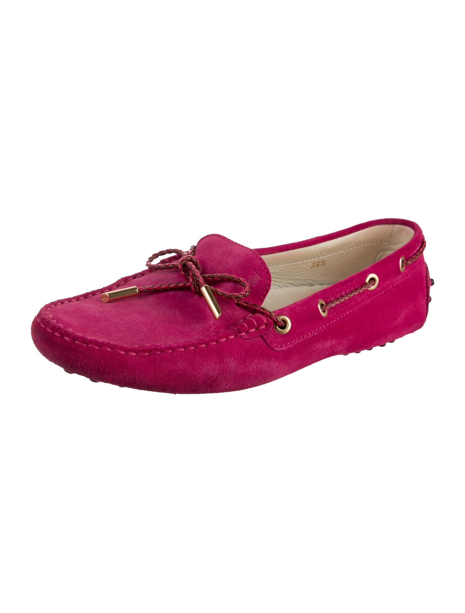 Tod's Suede Bow Accents Loafers