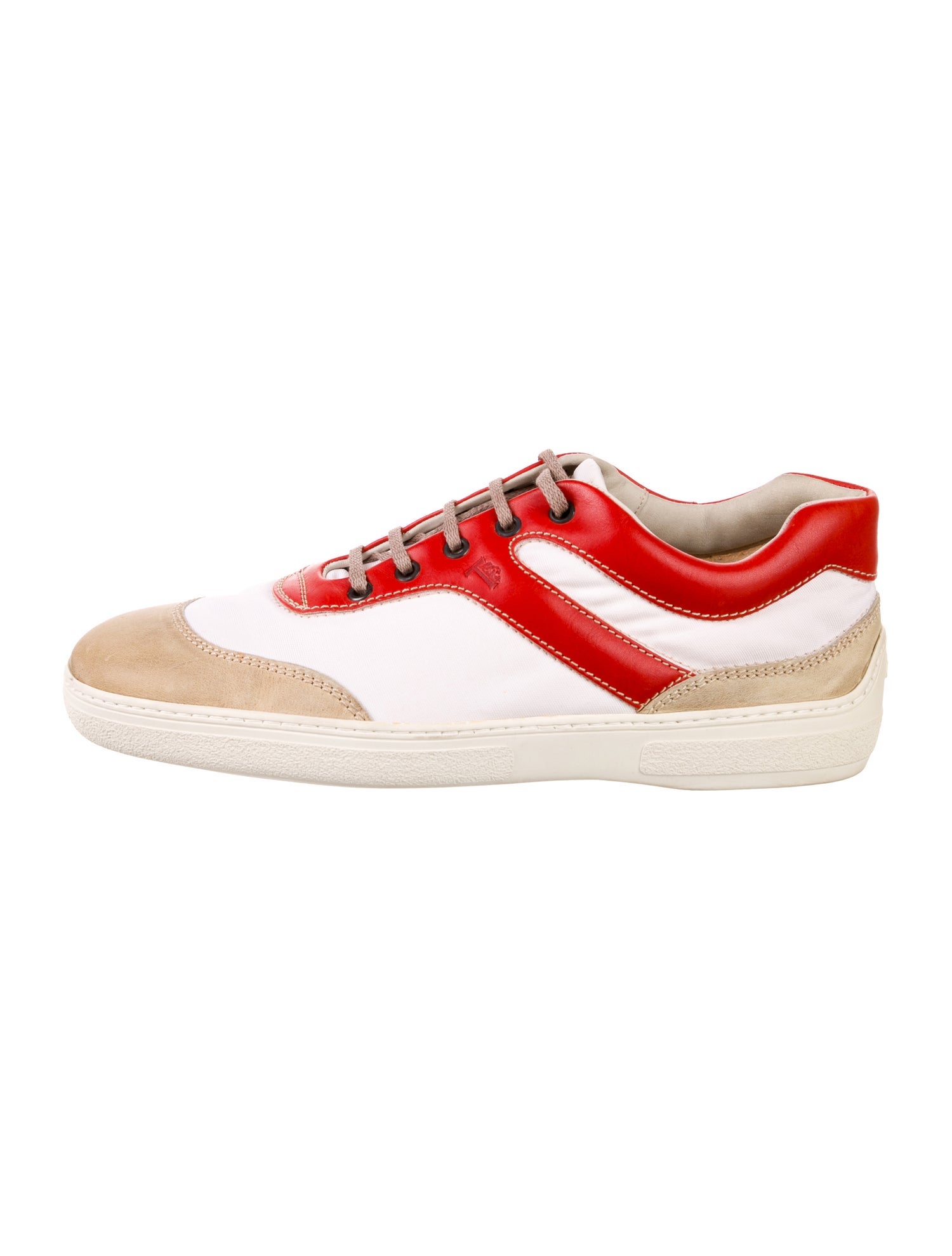 Tod's Suede Colorblock Pattern Sneakers