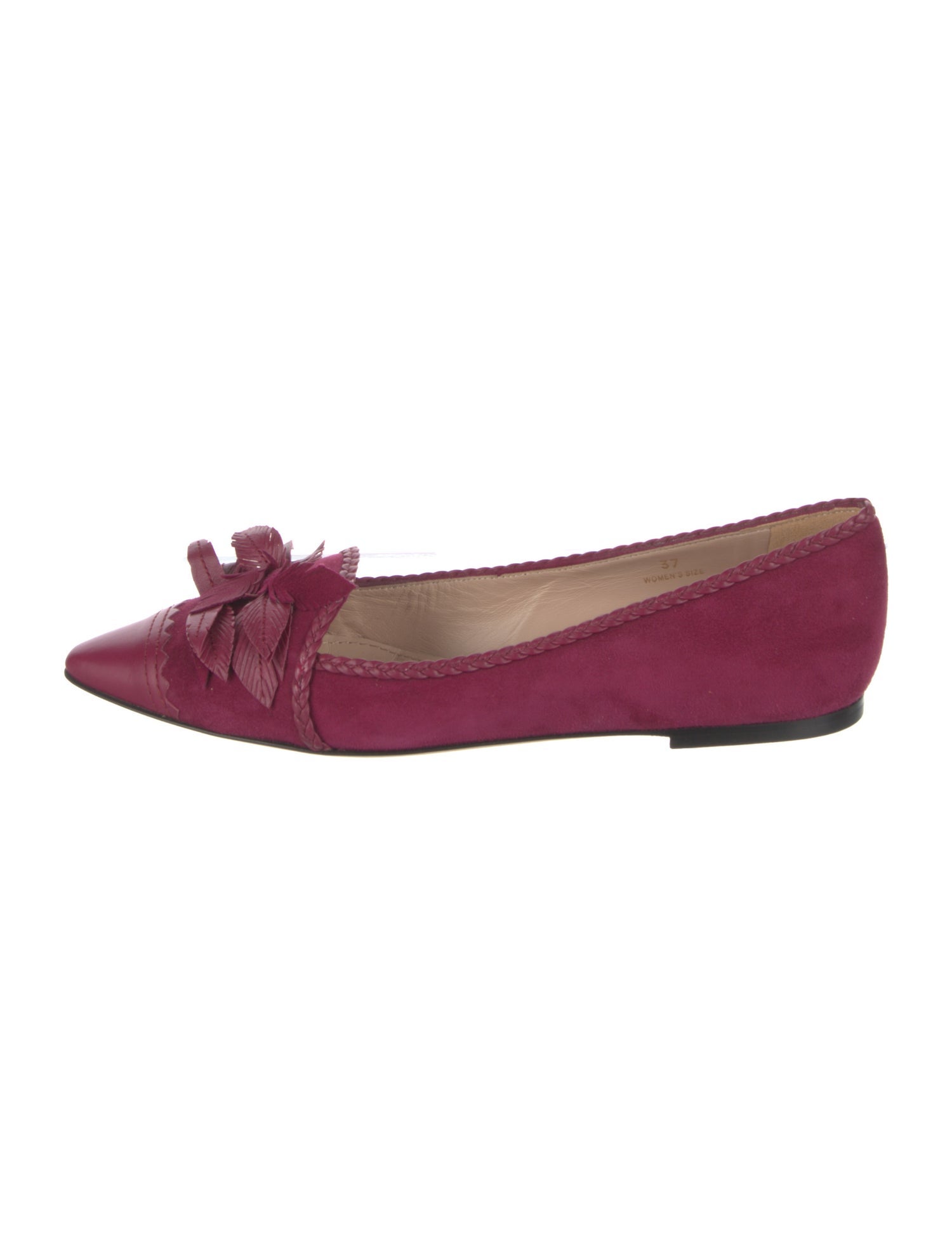 Tod's Suede Braided Accents Ballet Flats