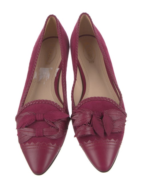 Tod's Suede Braided Accents Ballet Flats