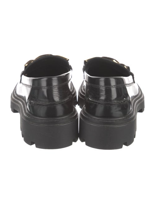 Tod's Patent Leather Chain-Link Accents Loafers