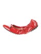 Tod's Patent Leather Bow Accents Ballet Flats