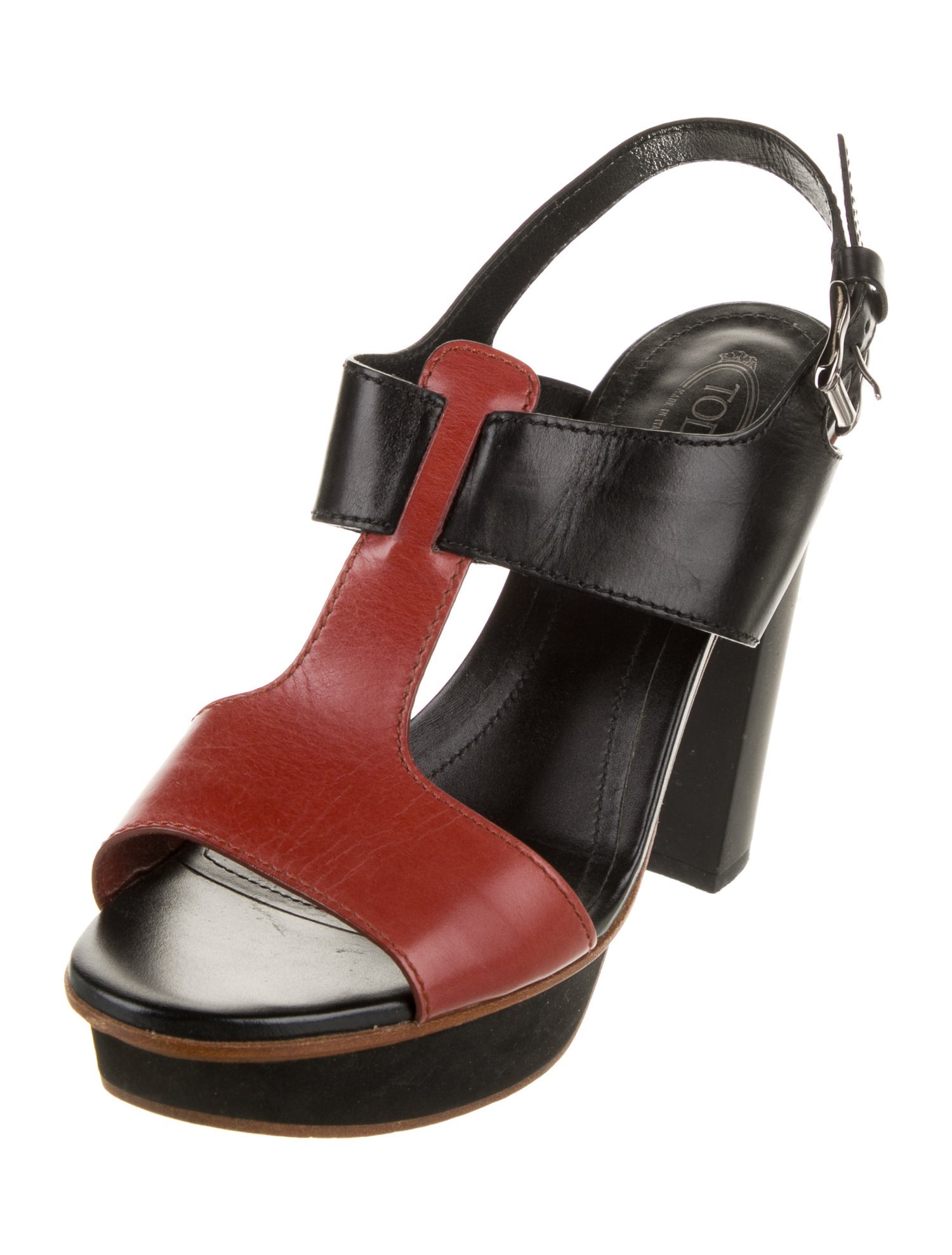 Tod's Leather T-Strap Pumps