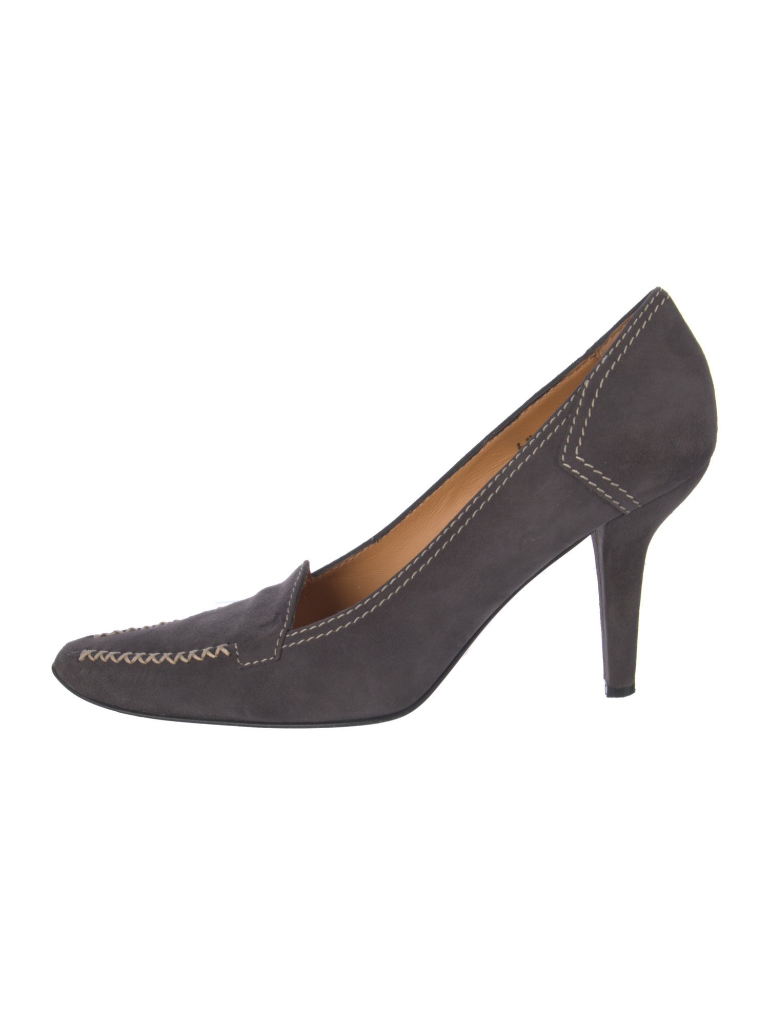 Tod's Suede Whipstitch Trim Pumps