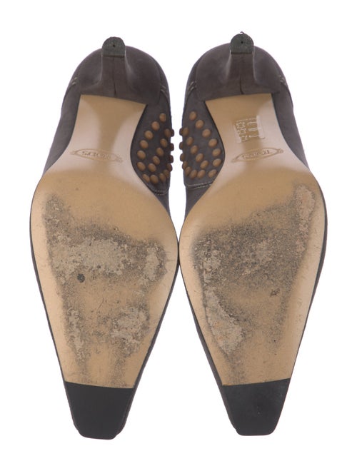 Tod's Suede Whipstitch Trim Pumps