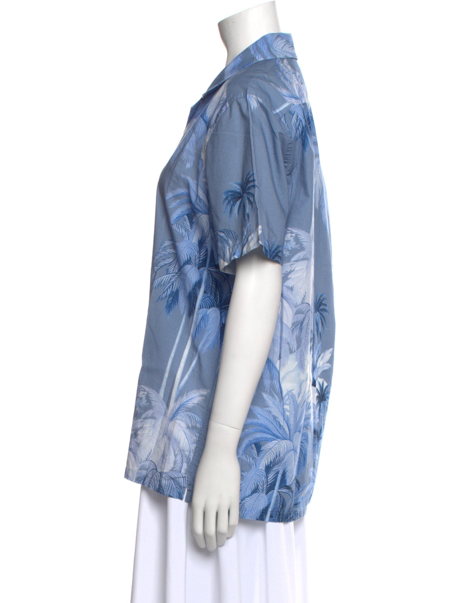 Tod's Floral Print Short Sleeve Button-Up Top