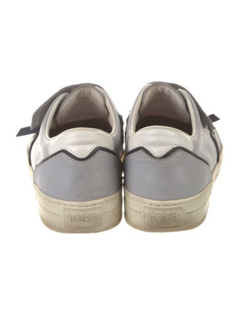 Tod's Leather Fringe Trim Accent Sneakers