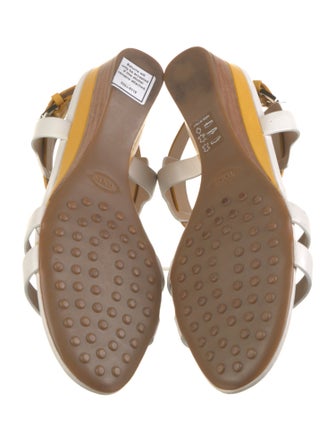 Tod's Leather T-Strap Sandals
