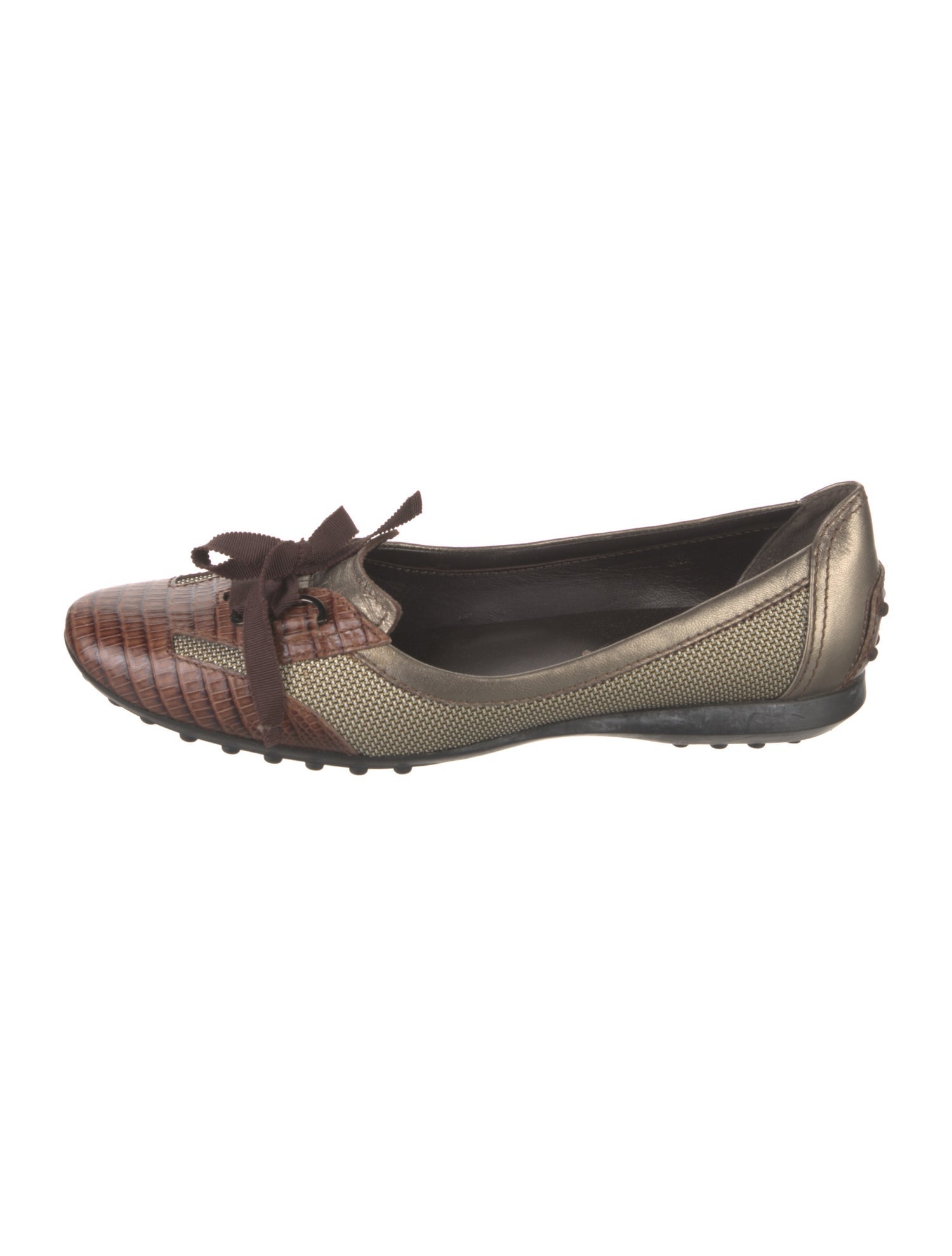 Tod's Leather Printed Ballet Flats