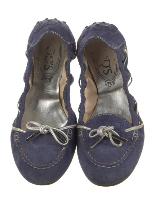 Tod's Suede Bow Accents Moccasins