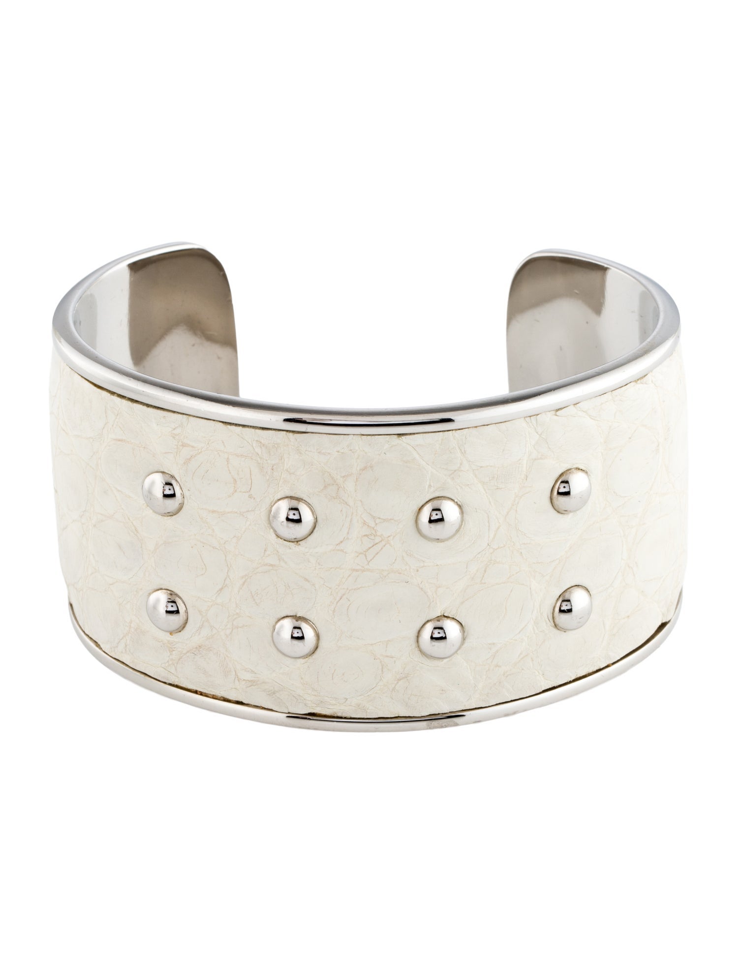 Tod's Leather Studded Cuff Bracelet