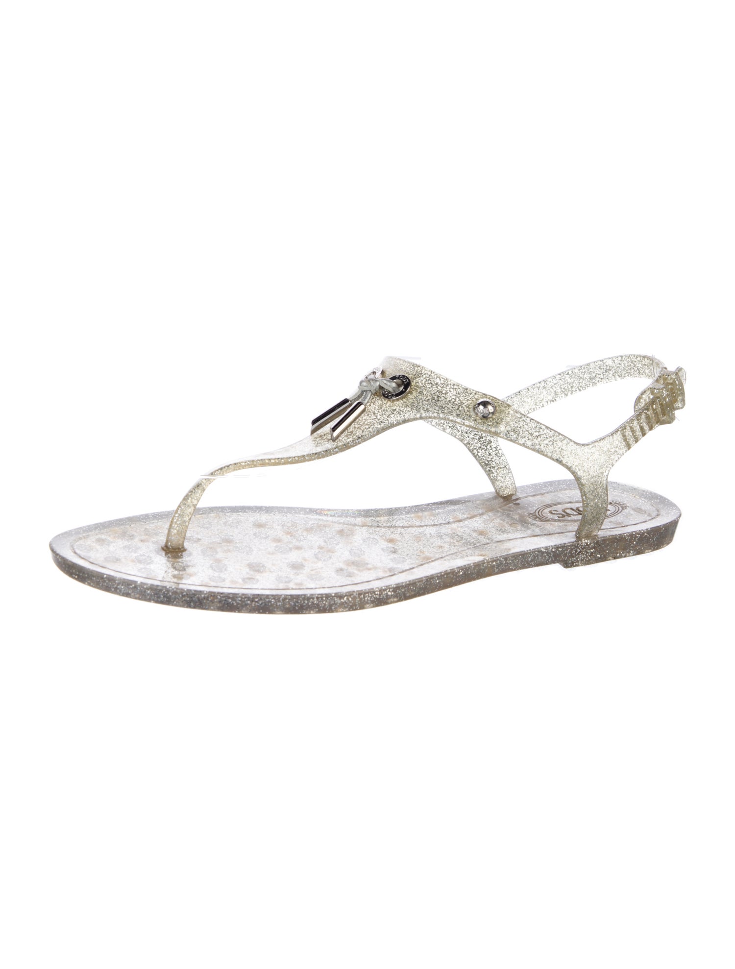 Tod's PVC T-Strap Sandals
