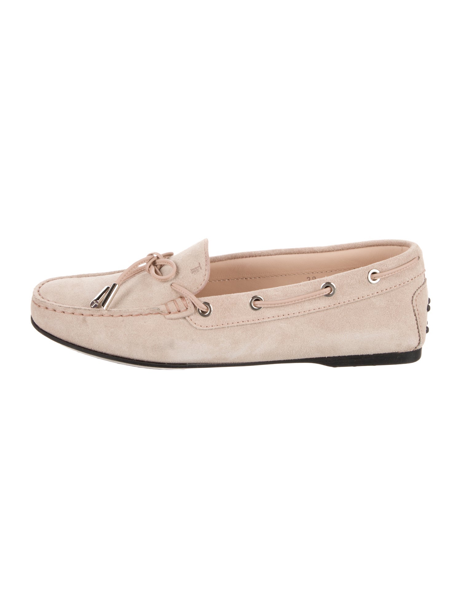 Tod's Suede Bow Accents Moccasins