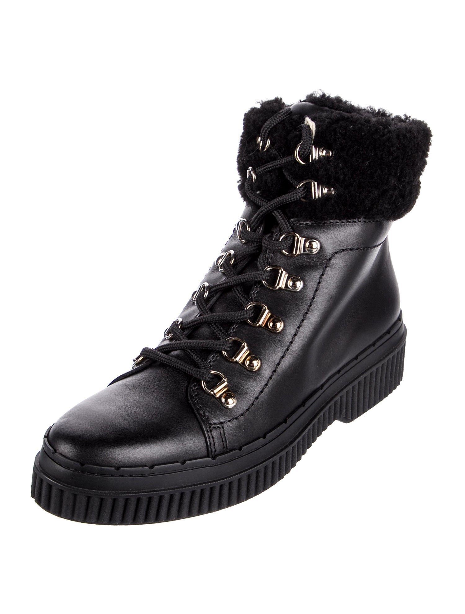 Tod's Leather Combat Boots