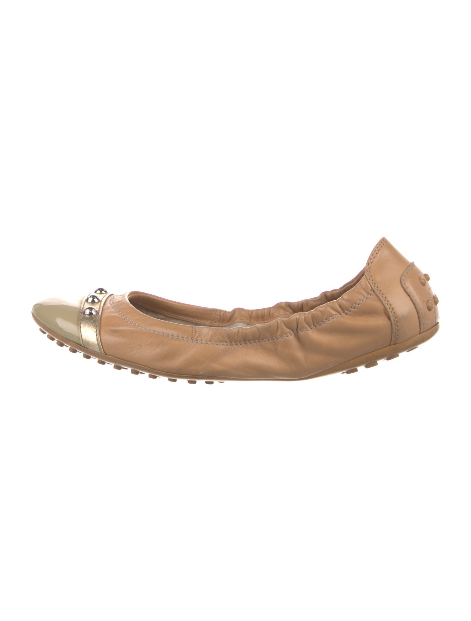 Tod's Leather Studded Accents Ballet Flats