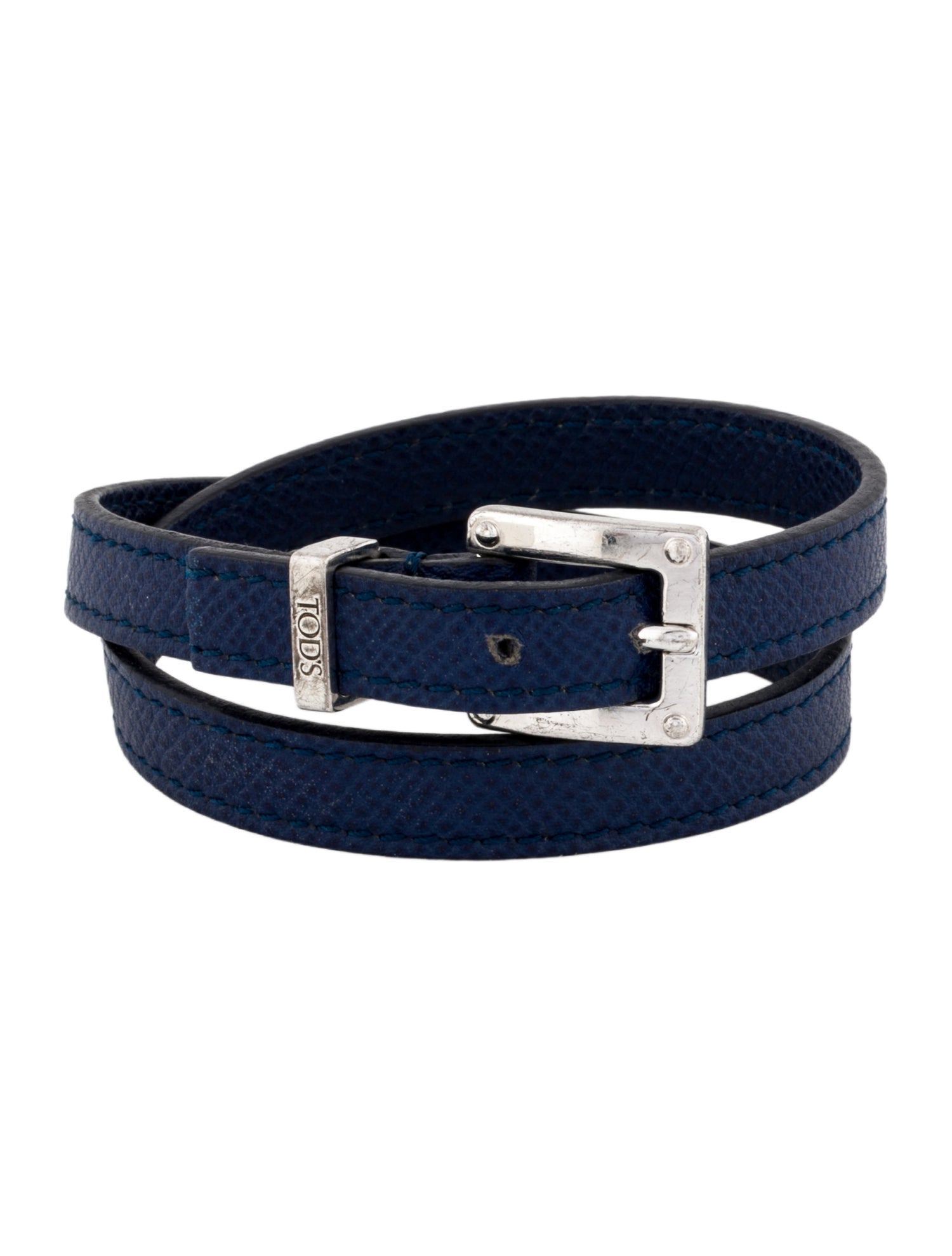 Tod's Leather Buckle Wrap Bracelet