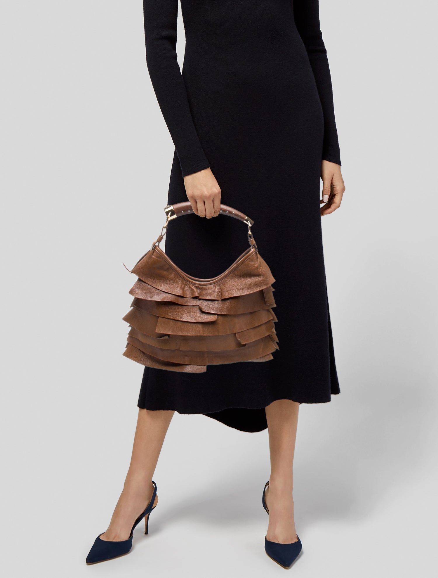 Yves Saint Laurent Leather Top Handle Bag