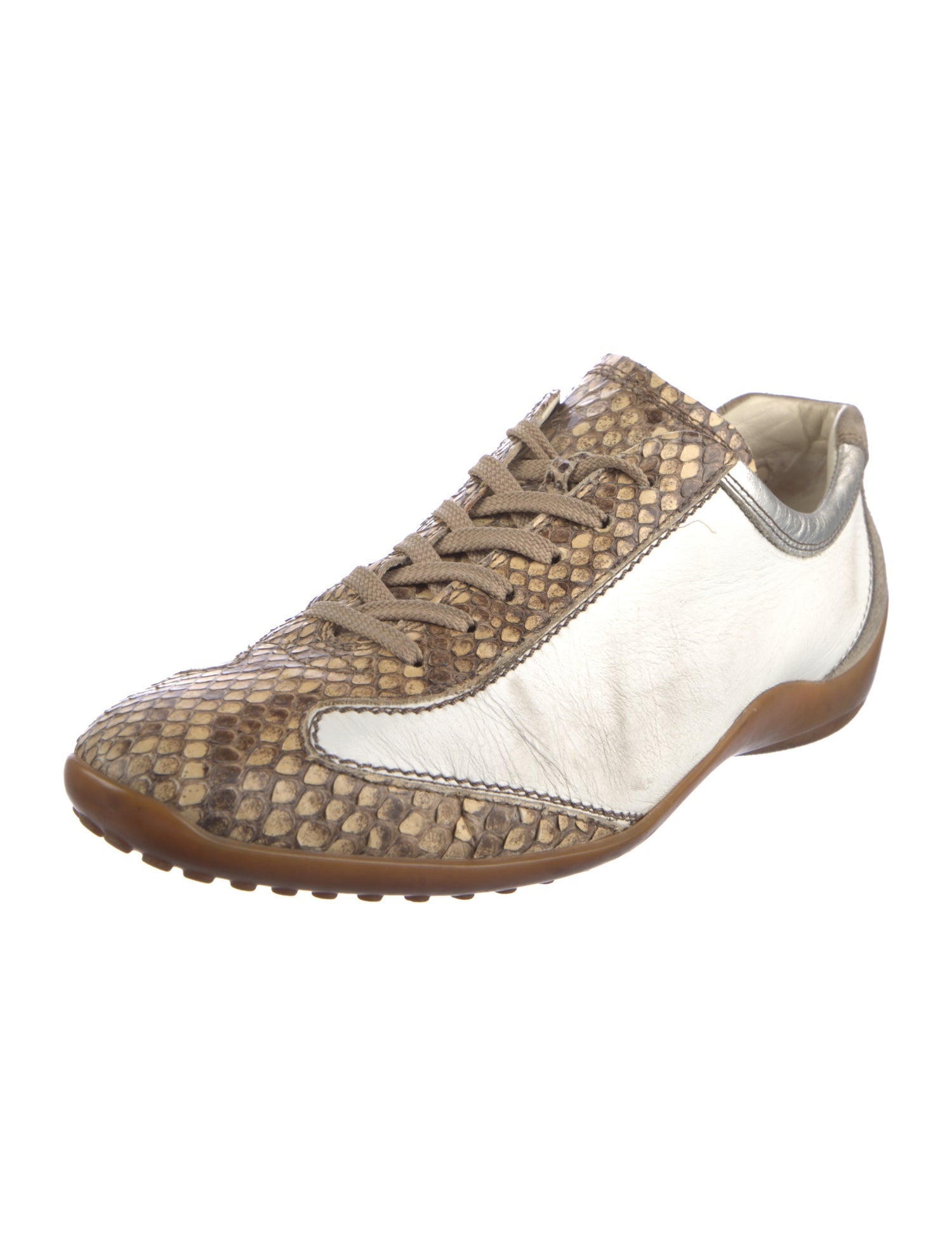 Tod's Leather Colorblock Pattern Sneakers