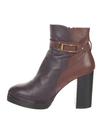 Tod's Leather Colorblock Pattern Boots