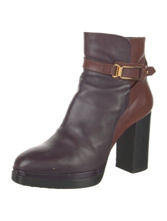 Tod's Leather Colorblock Pattern Boots