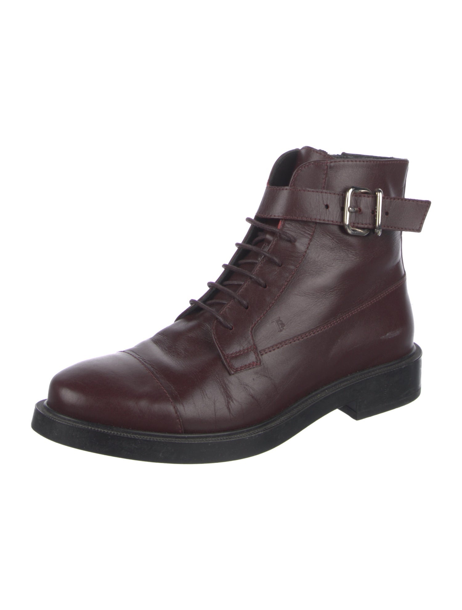 Tod's Leather Combat Boots