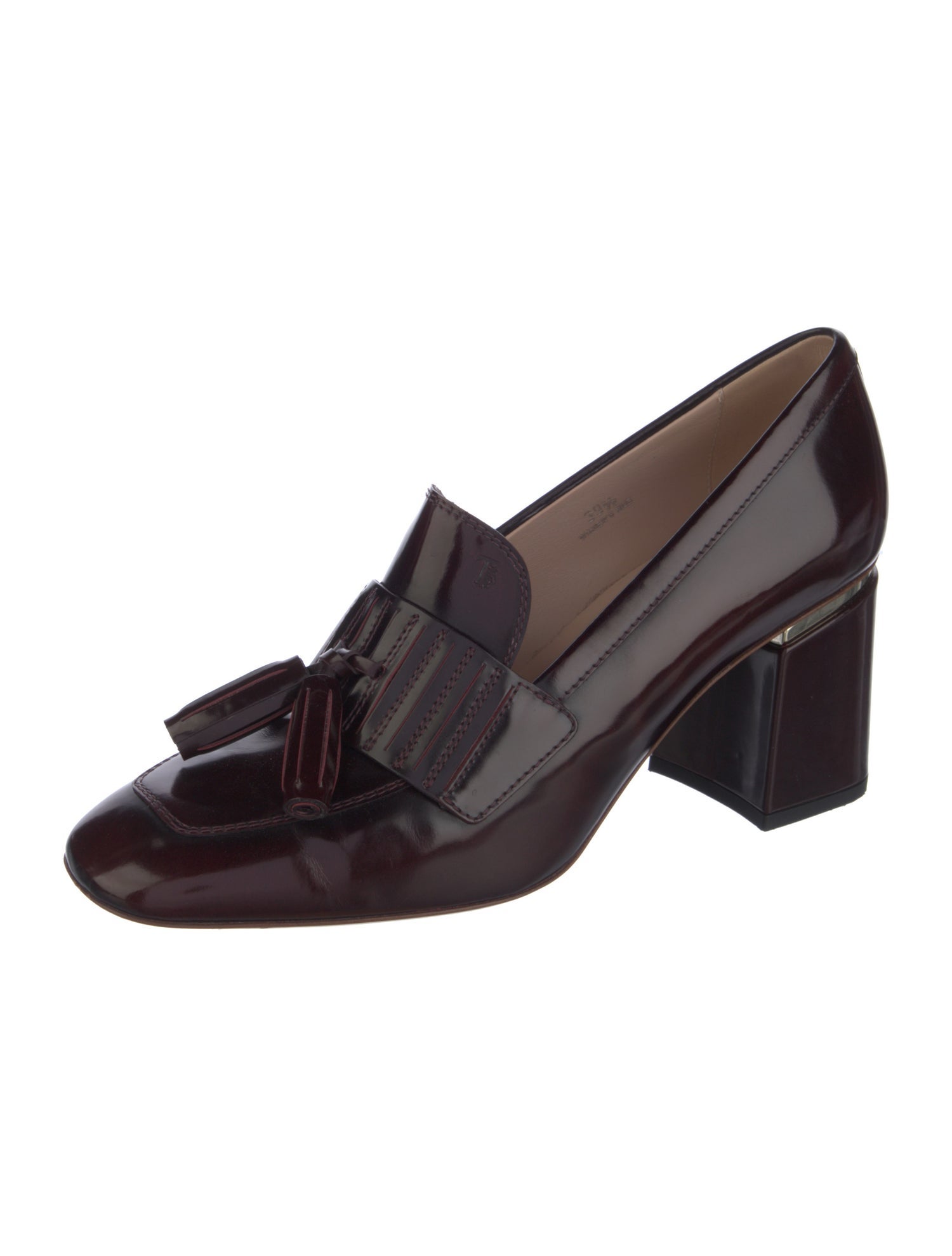 Tod's Patent Leather Tassel Accents Pumps