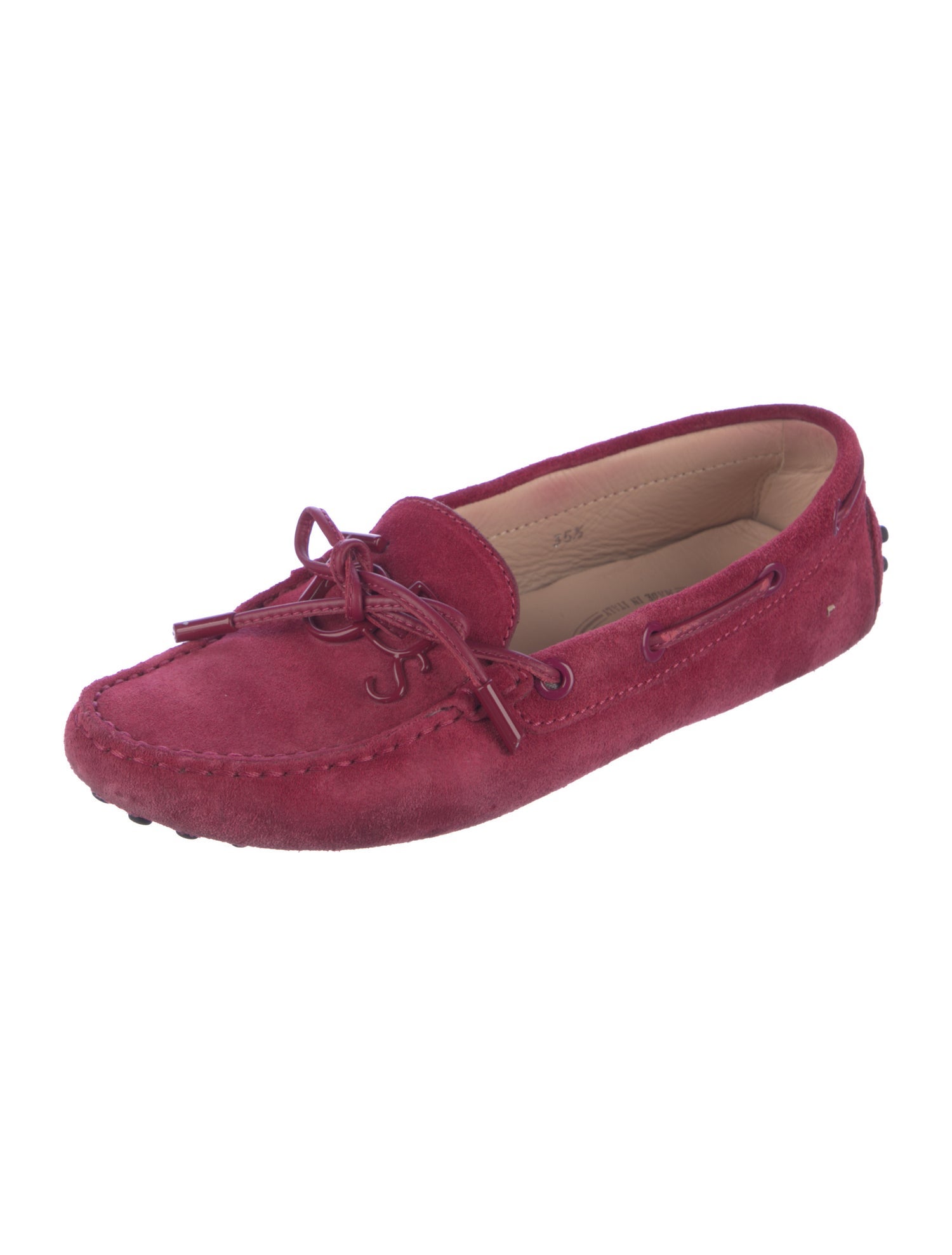 Tod's Suede Bow Accents Moccasins