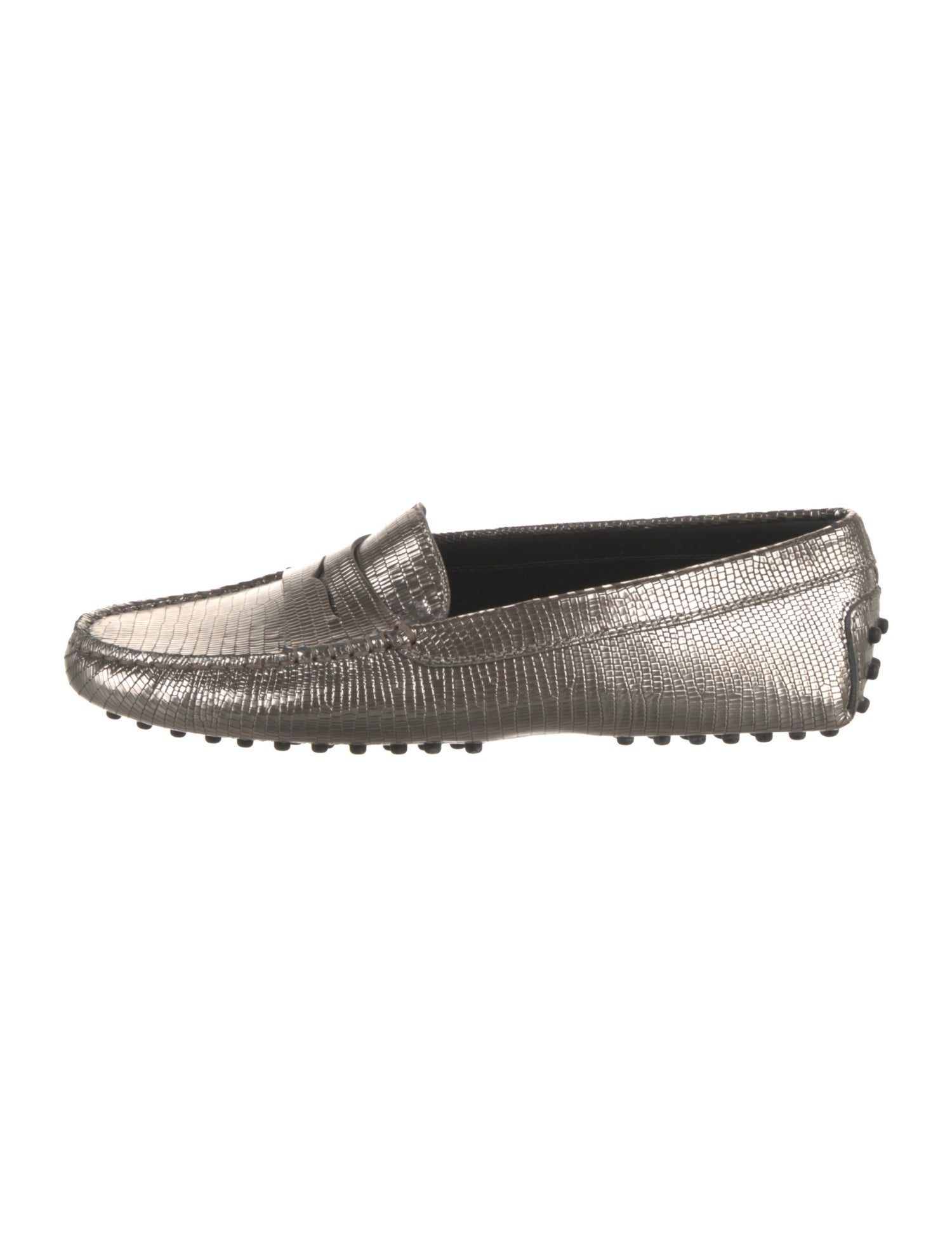 Tod's Leather Animal Print Loafers