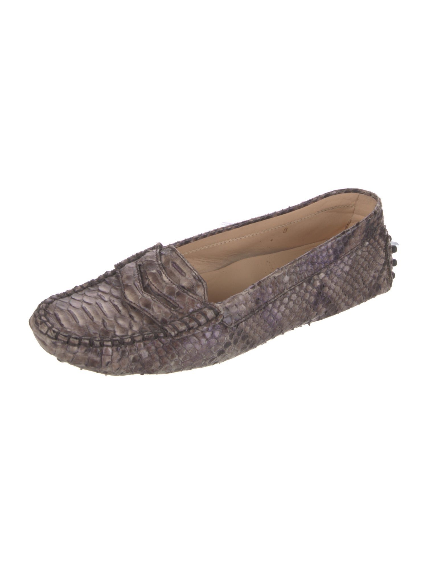 Tod's Python Animal Print Loafers