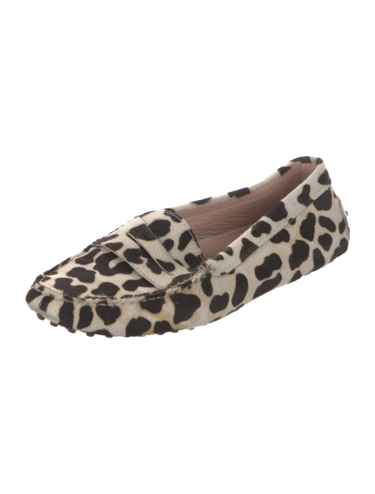 Tod's Ponyhair Animal Print Ballet Flats
