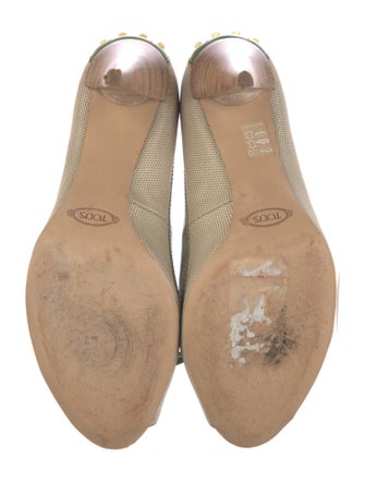 Tod's Canvas Colorblock Pattern Pumps