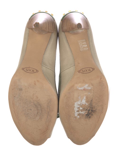 Tod's Canvas Colorblock Pattern Pumps