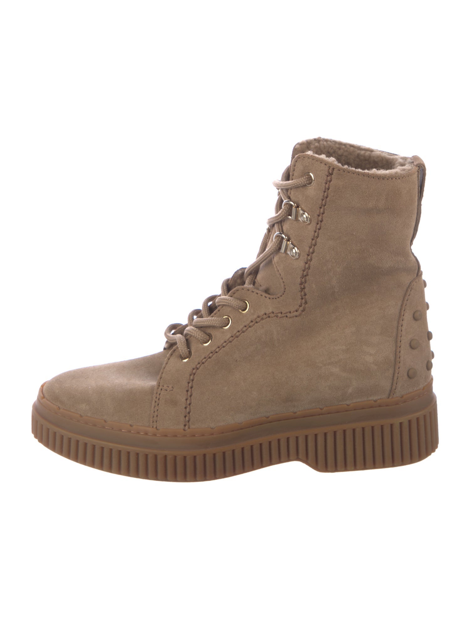 Tod's Suede Combat Boots