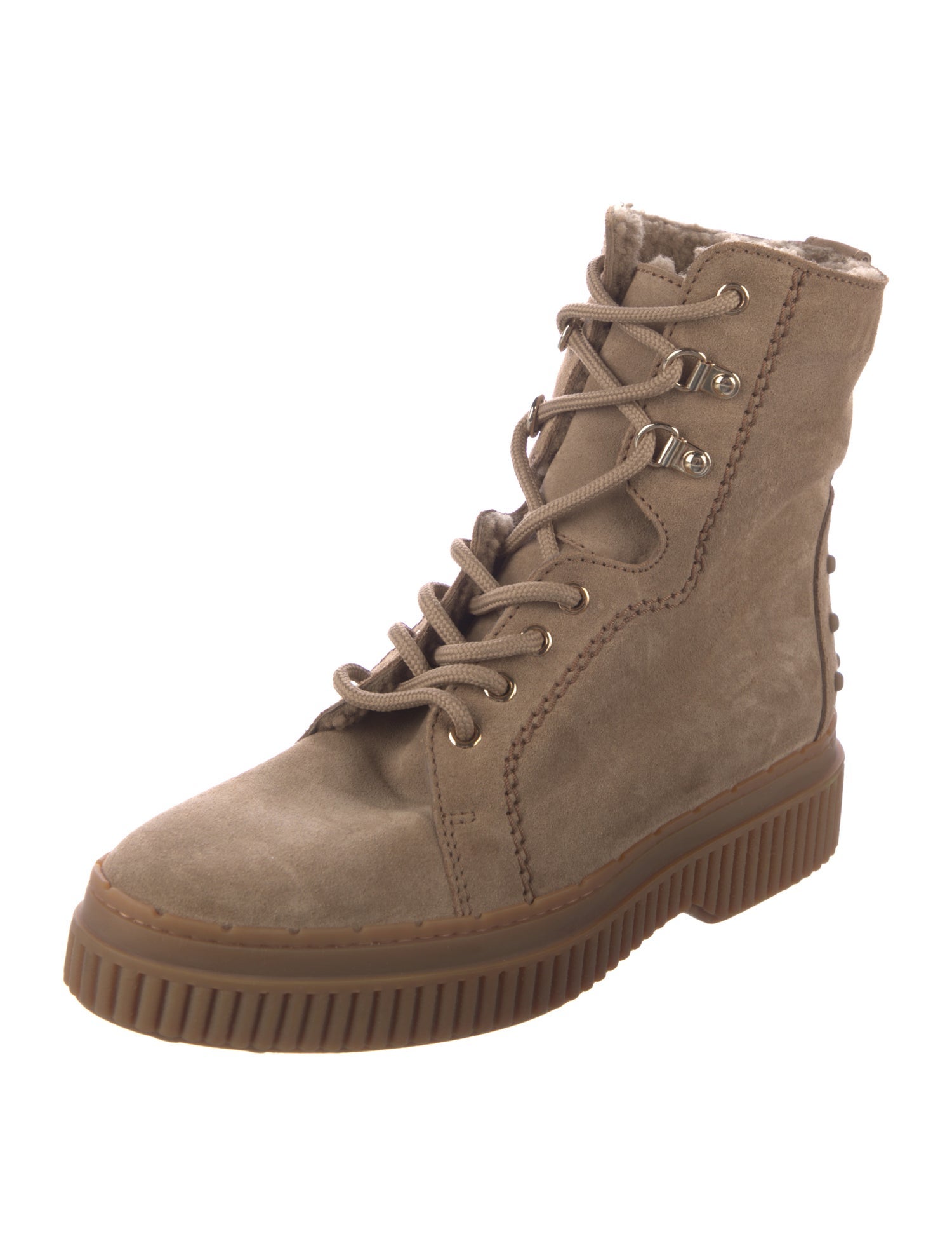Tod's Suede Combat Boots