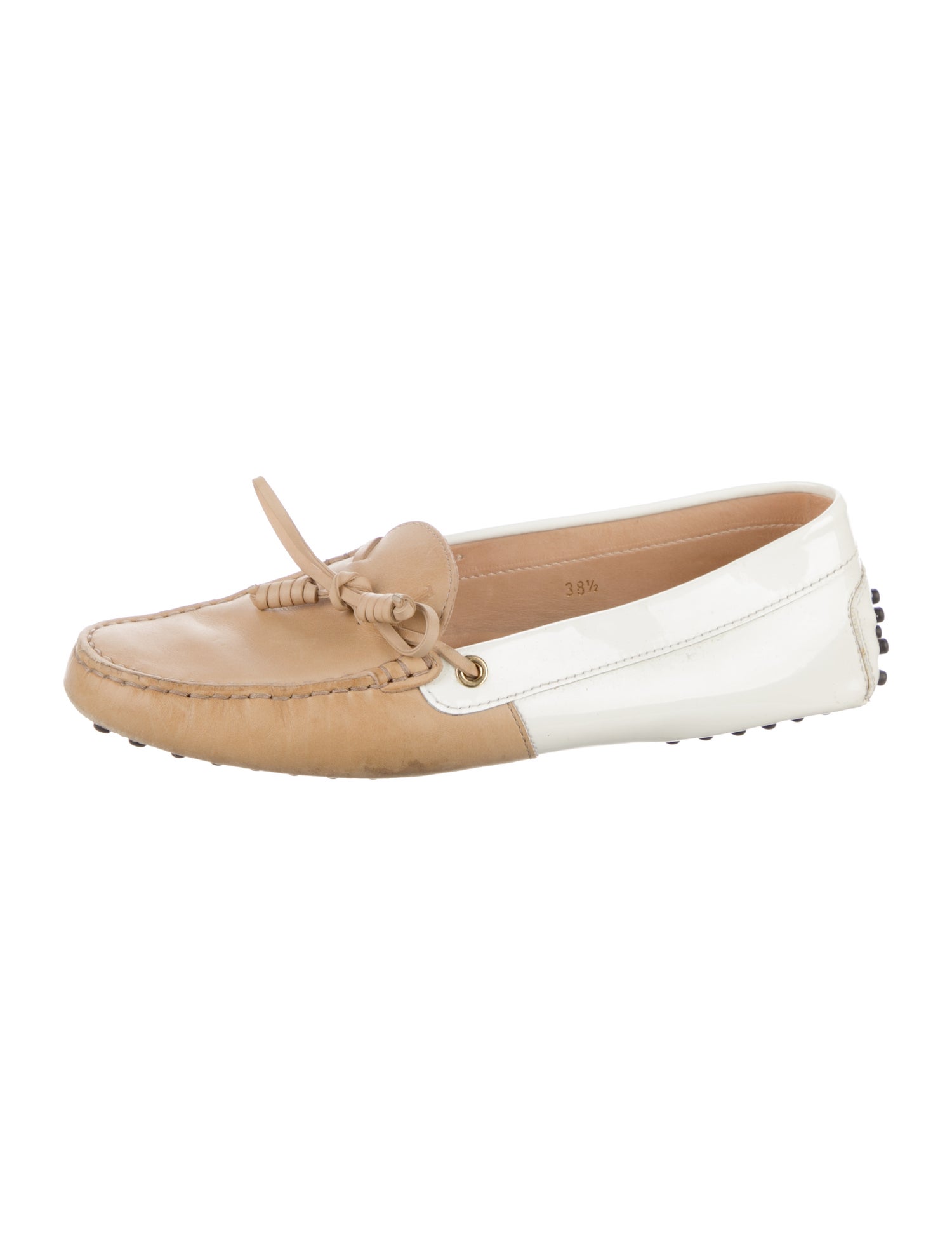 Tod's Leather Colorblock Pattern Moccasins