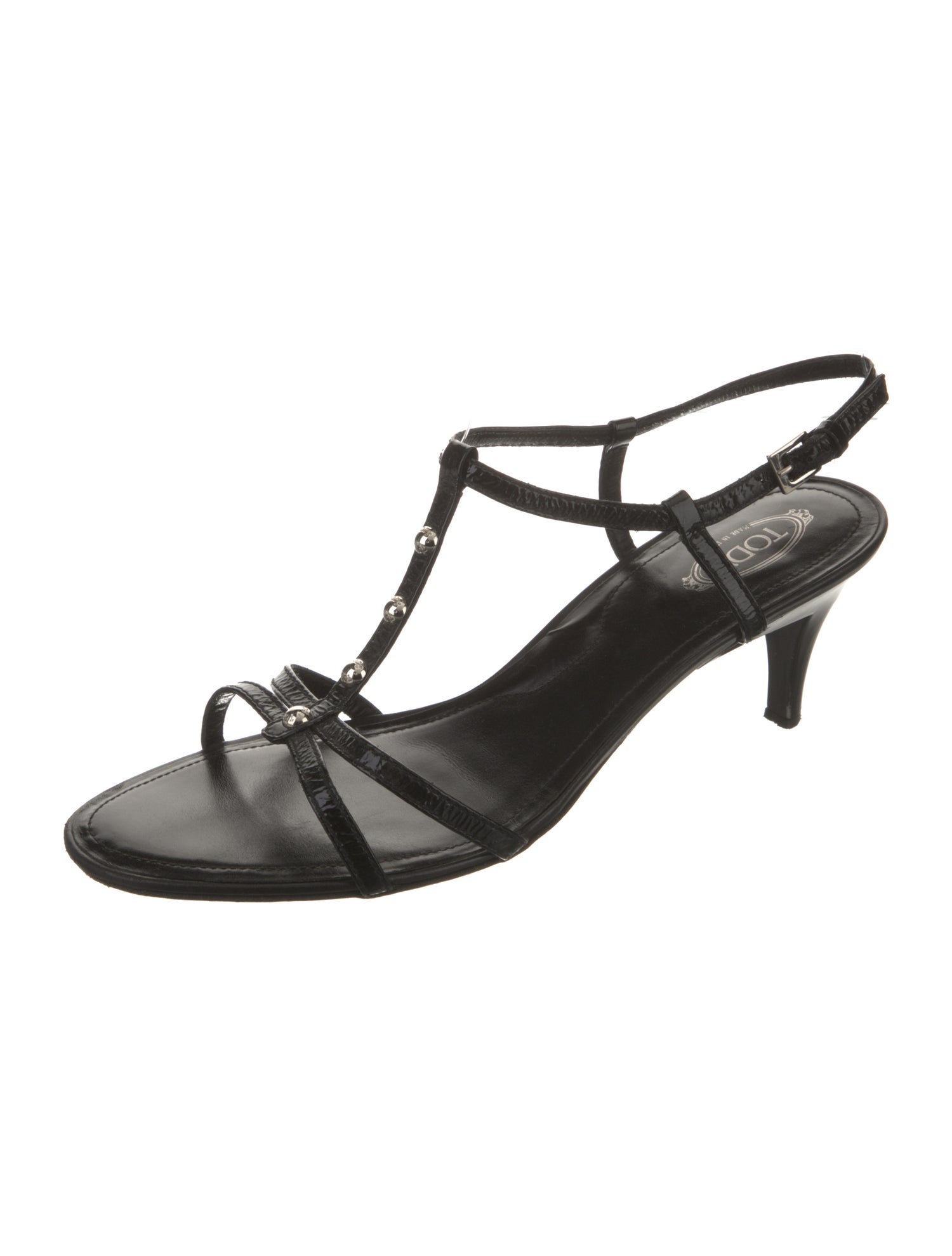 Tod's Patent Leather T-Strap Sandals