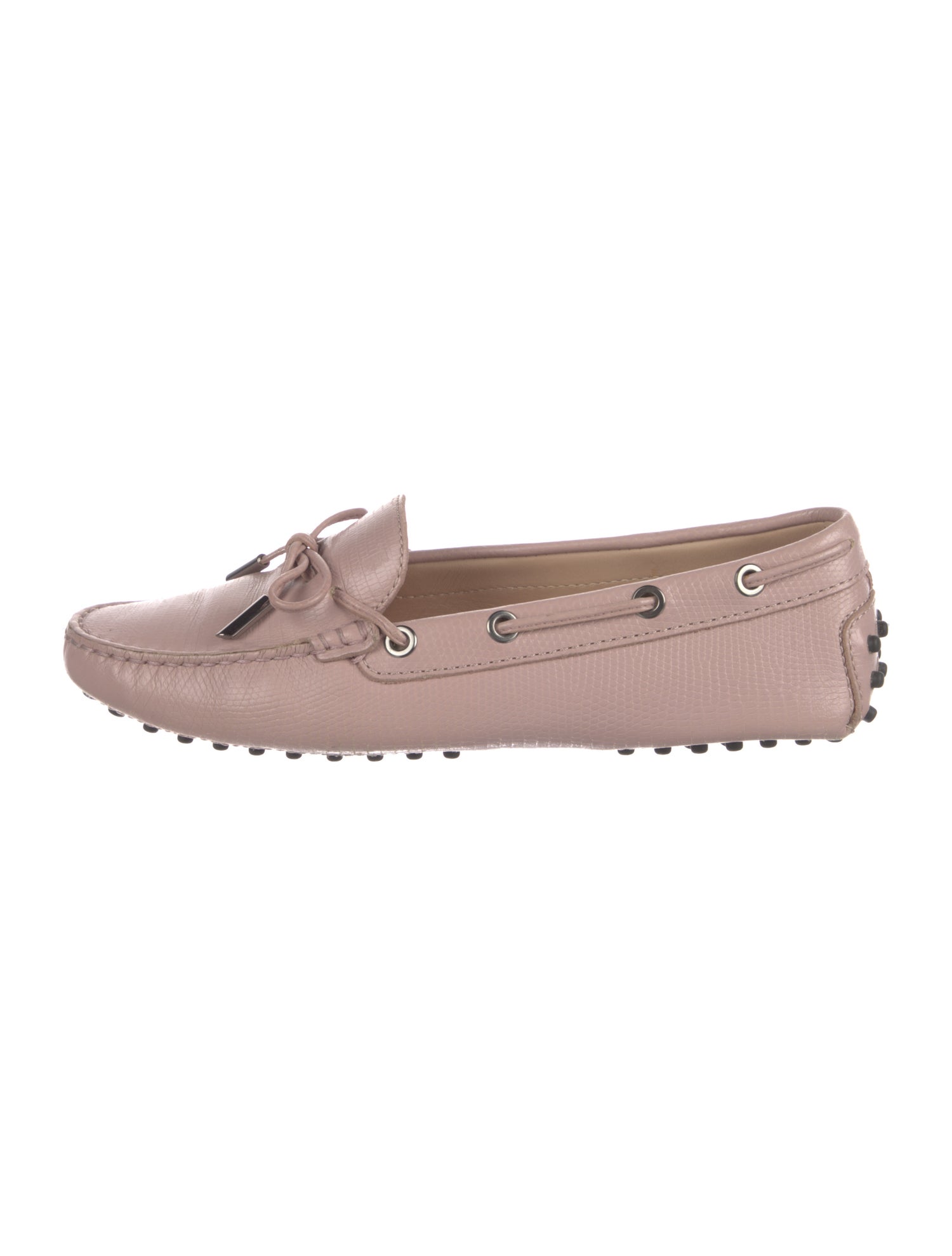 Tod's Embossed Leather Moccasins