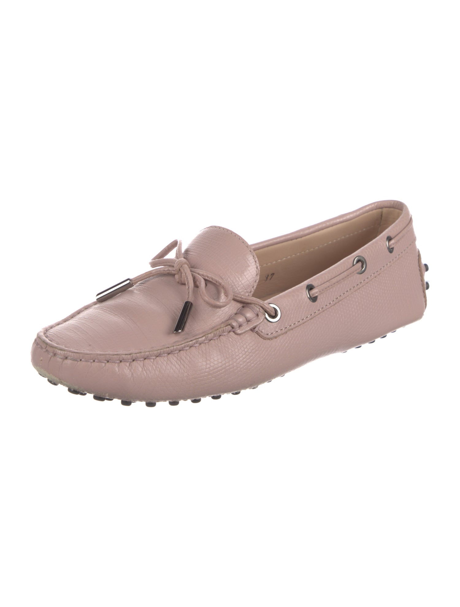 Tod's Embossed Leather Moccasins