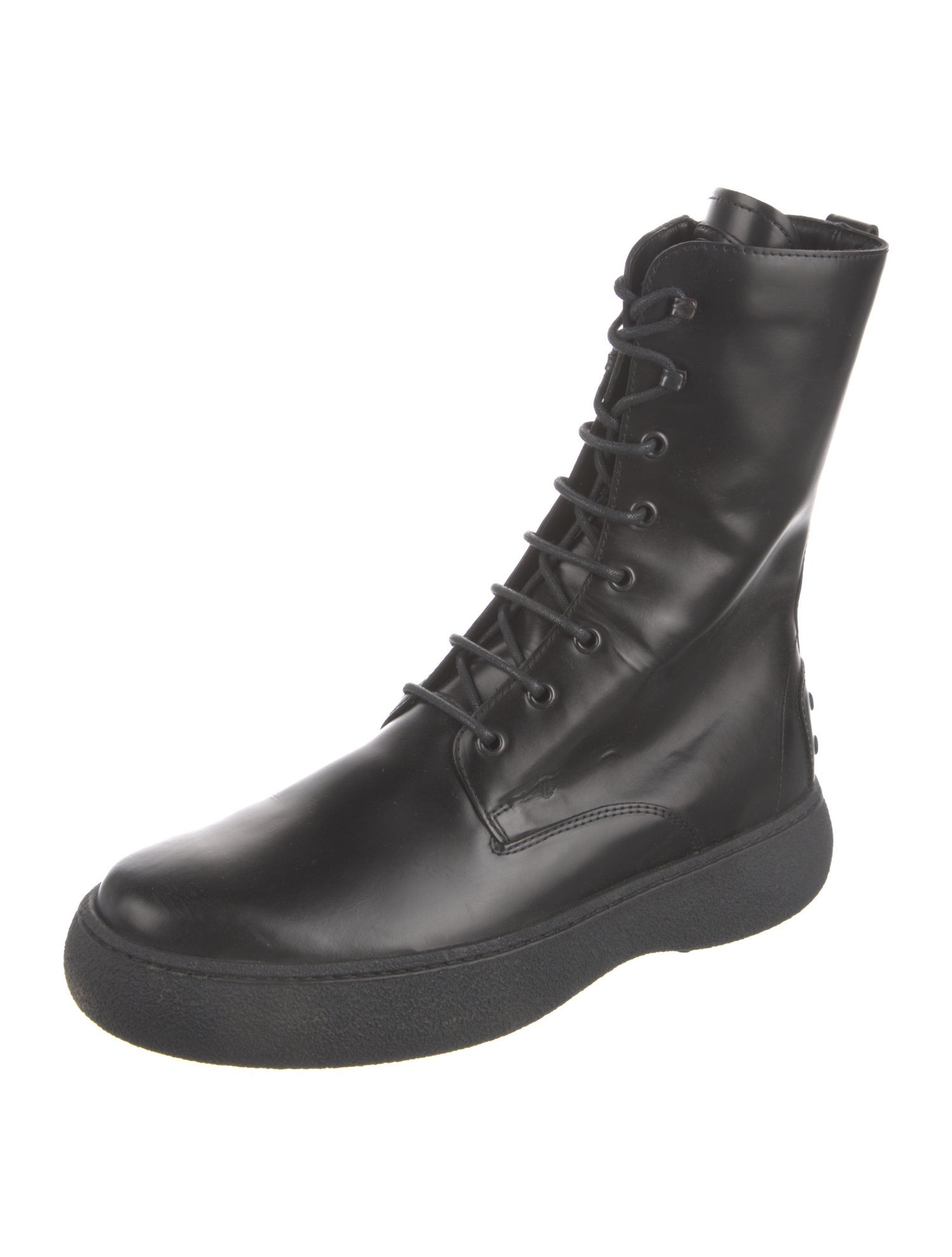 Tod's Leather Combat Boots