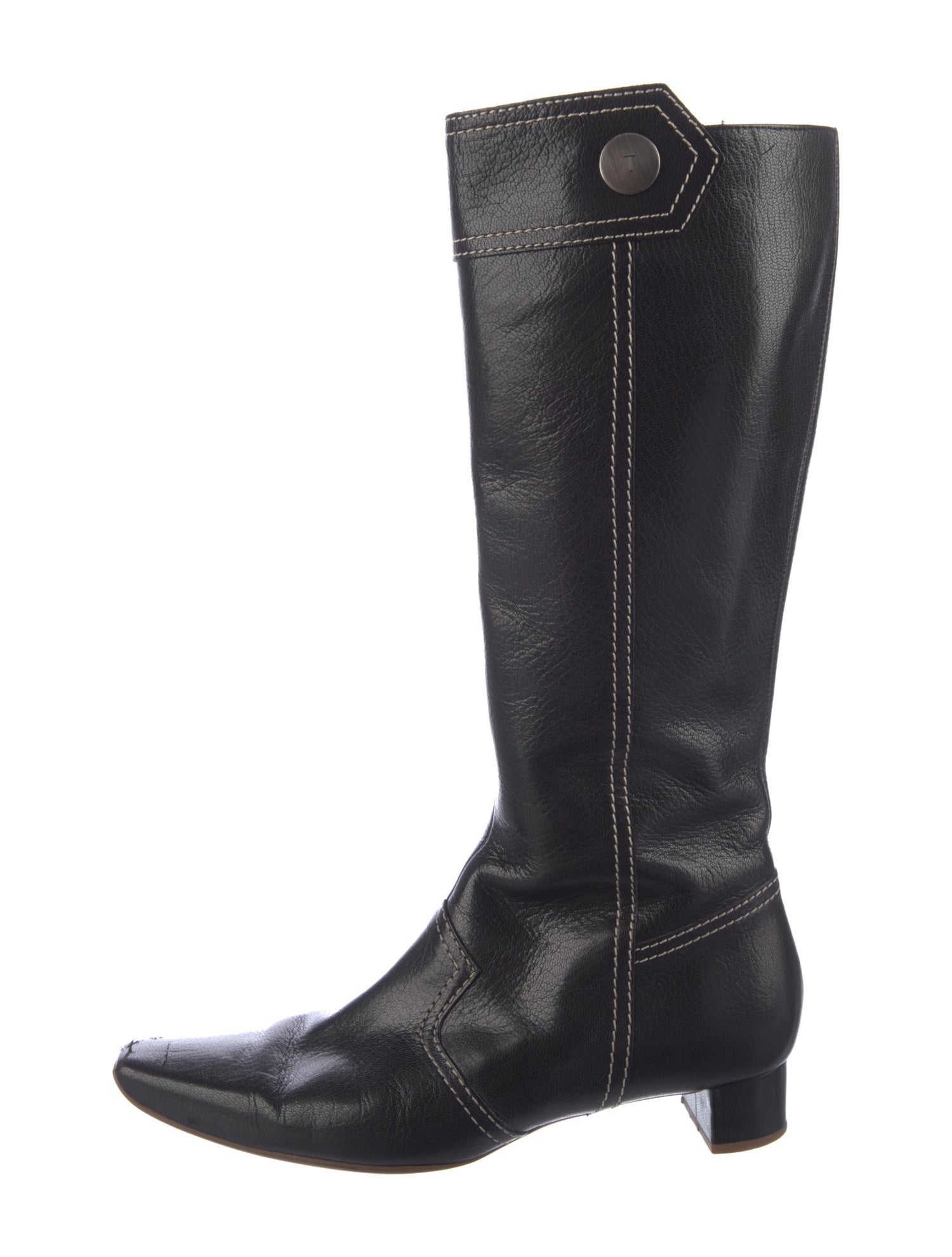 Tod's Signature Logo Leather Riding Boots