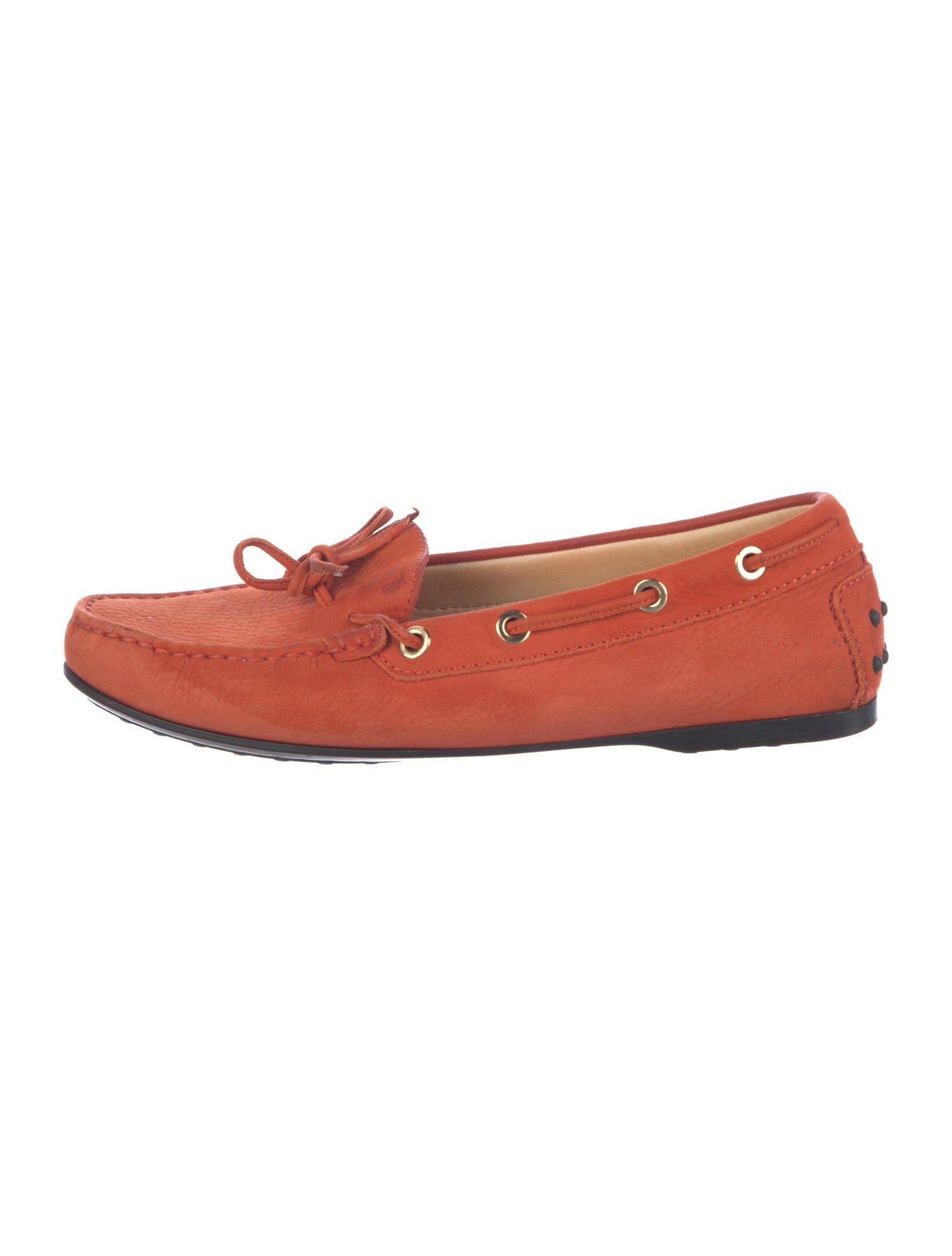 Tod's Suede Bow Accents Moccasins