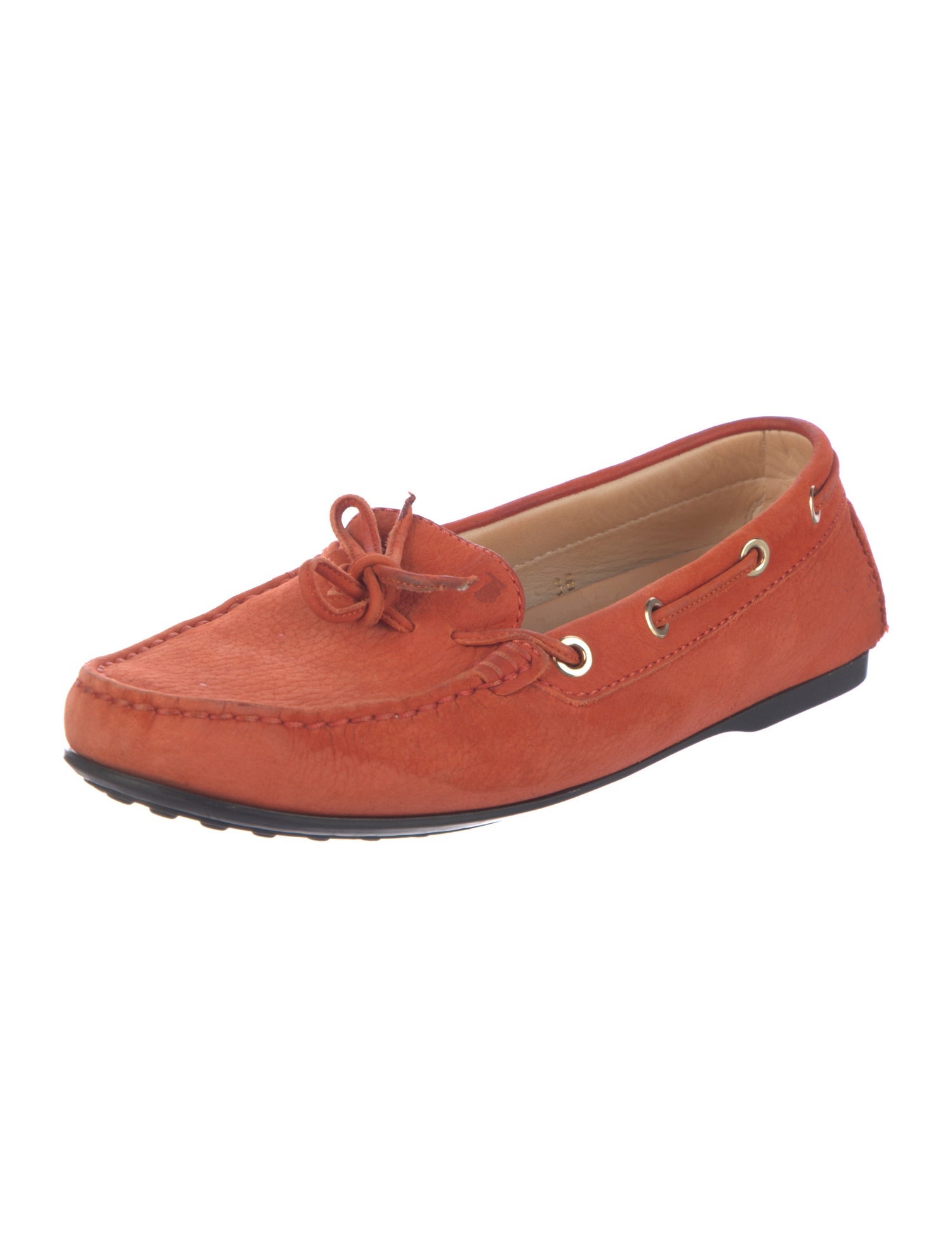 Tod's Suede Bow Accents Moccasins
