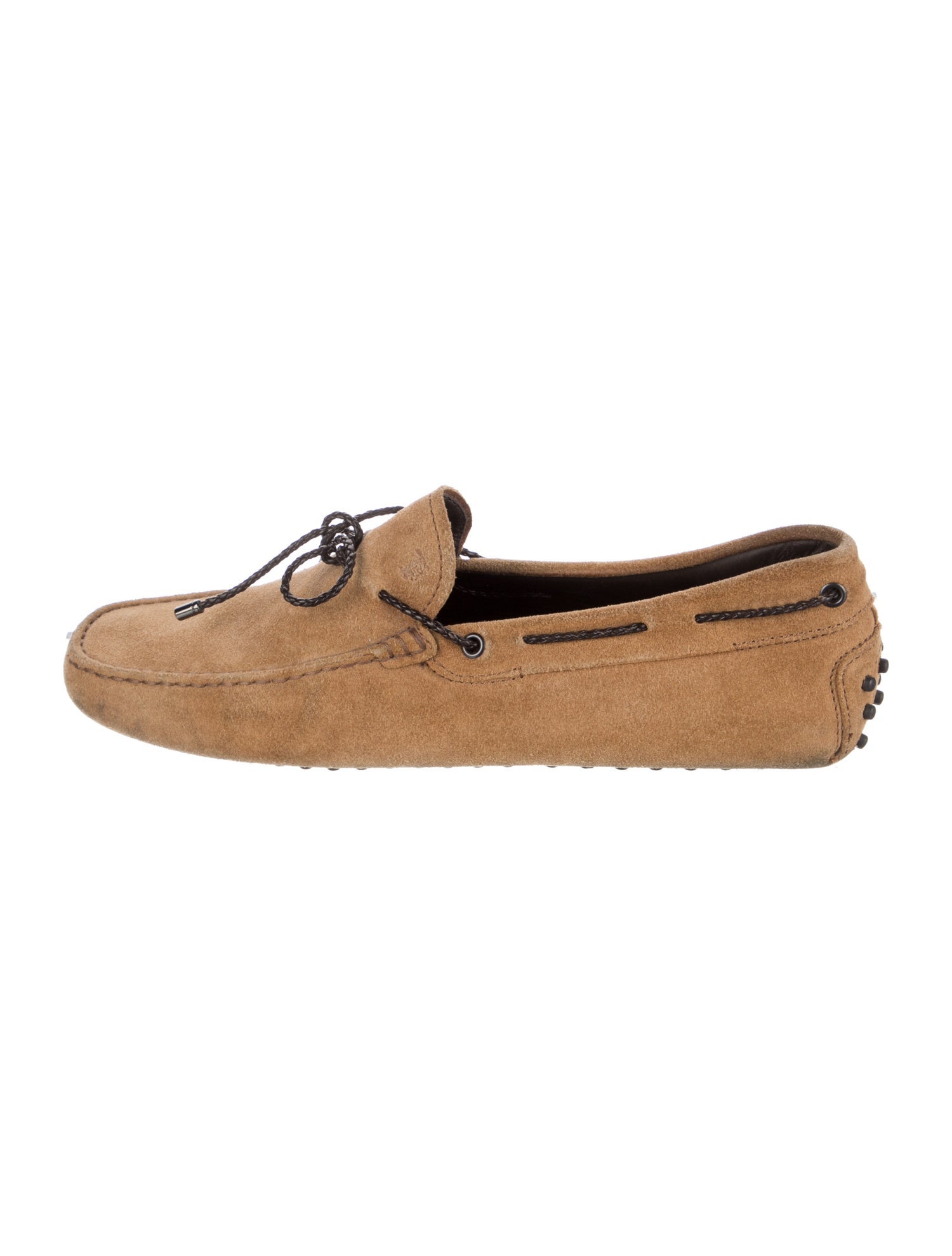 Tod's Suede Bow Accents Moccasins